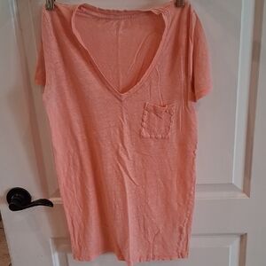 J Crew Vintage Linen Tee Size XS Peach Color